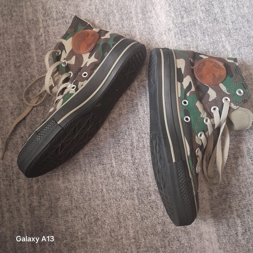 *SAMPLE* Converse Green Camouflage High-Top Sneakers